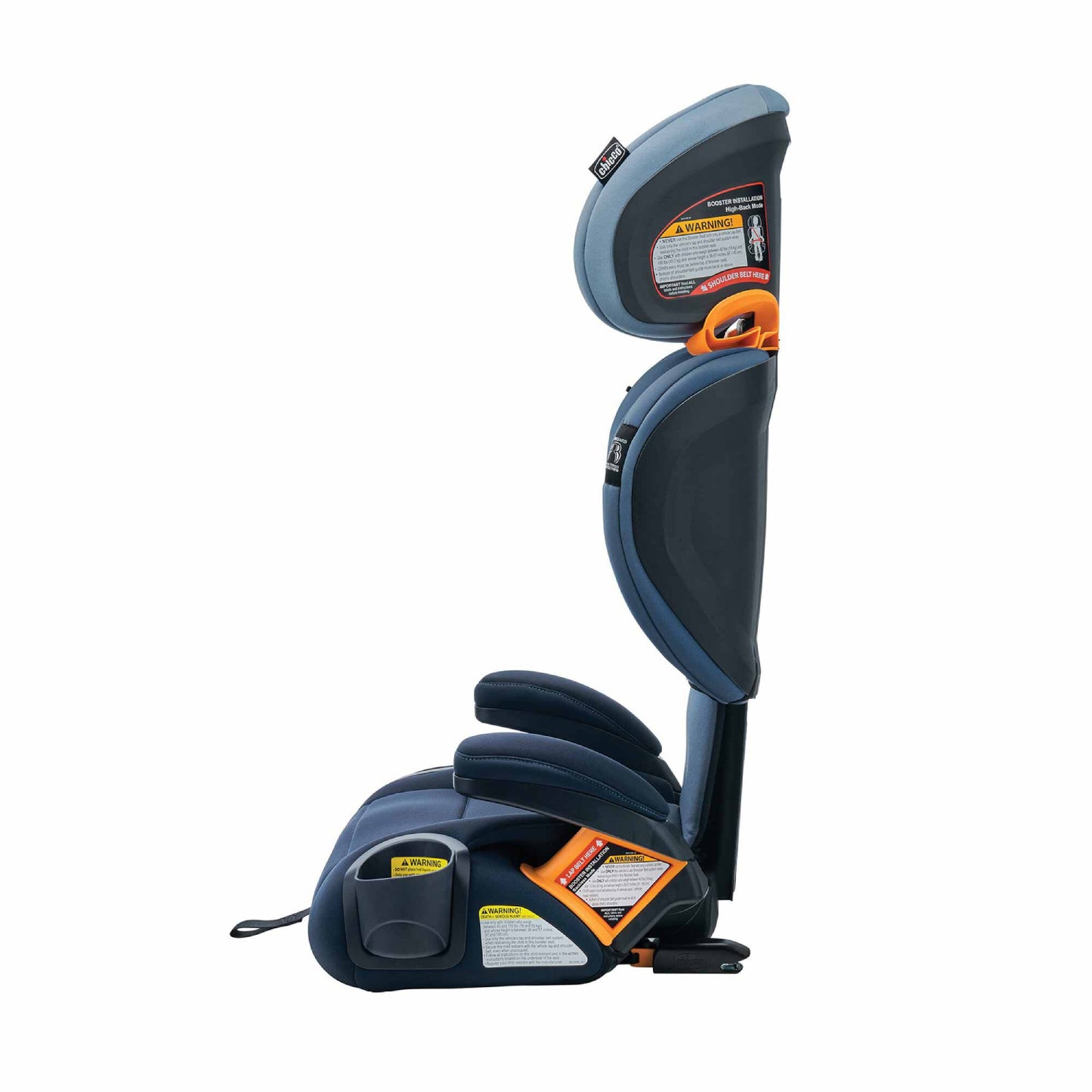 Asiento elevador para automóvil Chicco KidFit ClearTex Plus 2 en 1 con posicionamiento de cinturón - Reef