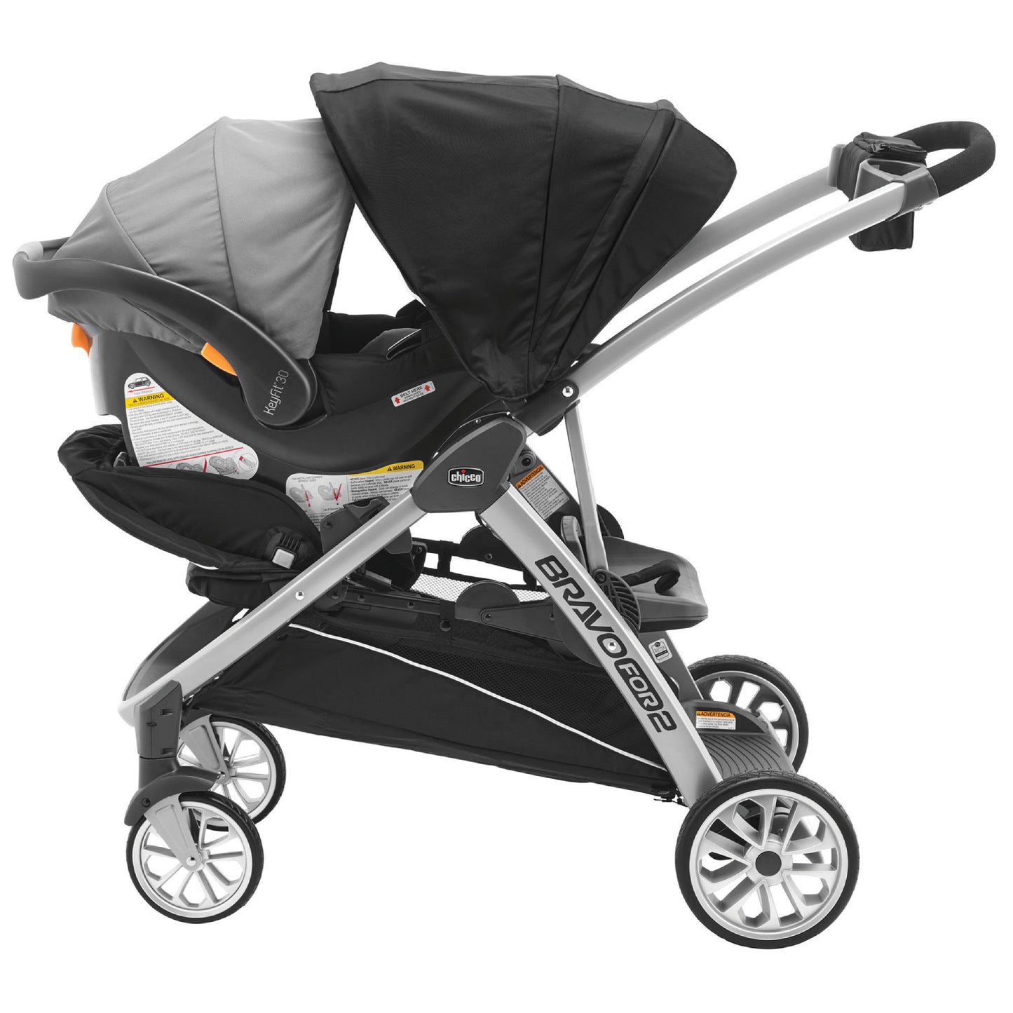 Chicco BravoFor2 Standing/Sitting Double Stroller - Iron