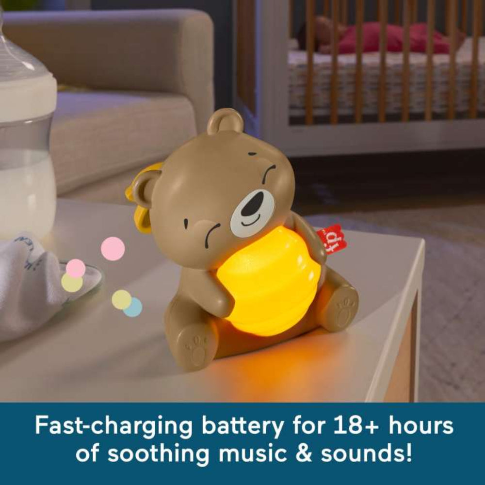 Fisher-Price Beary Soothing Portable Baby Sound Machine with Customizable Timer - Multicolor