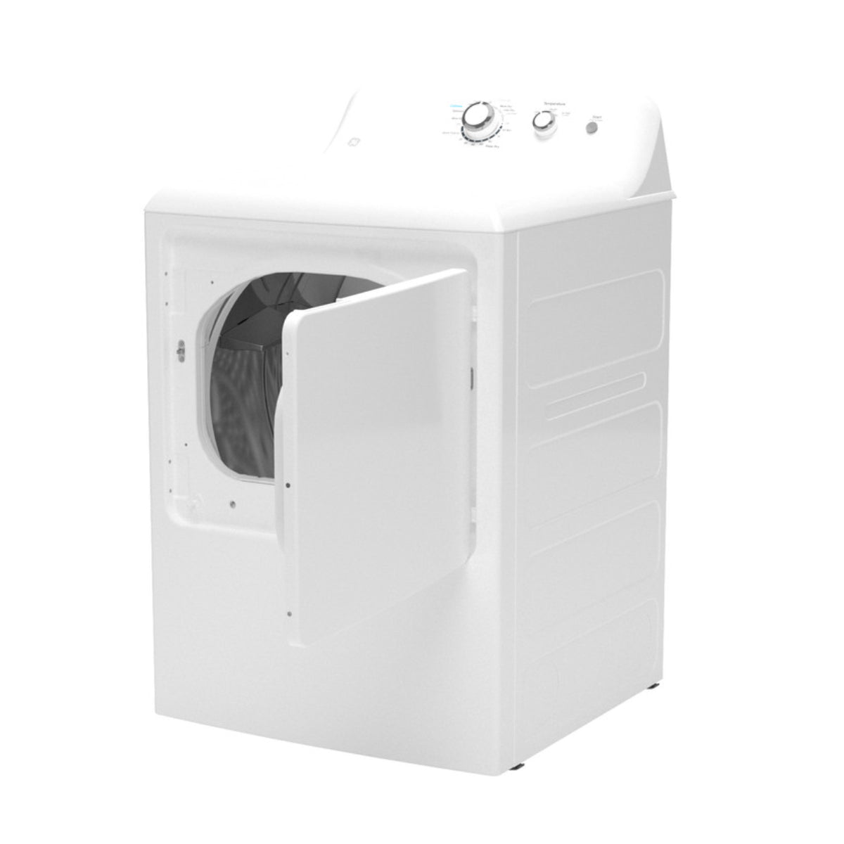 Secadora eléctrica de carga superior GE GTX33EASKWW de 6,2 pies cúbicos con ventilación de hasta 120 pies - Color blanco