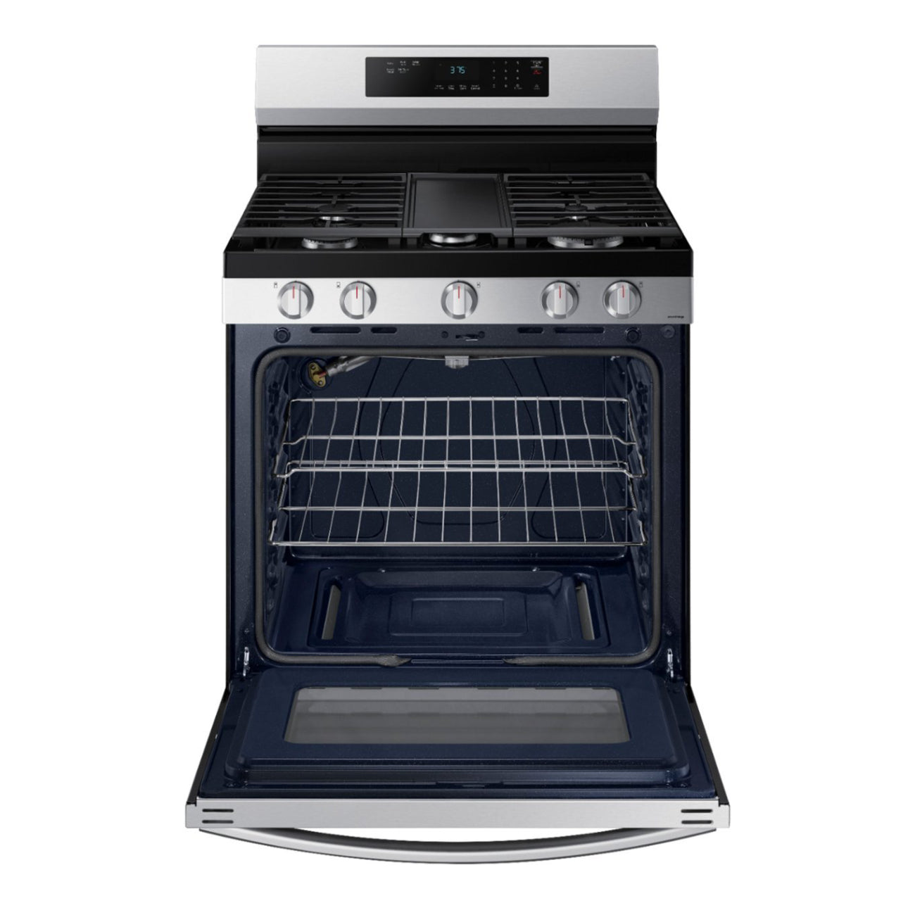 Samsung NX60A6311SS 6.0 cu. ft. Freestanding Gas Range with 18K BTU Dual Power Burner & Self Clean - Stainless Steel