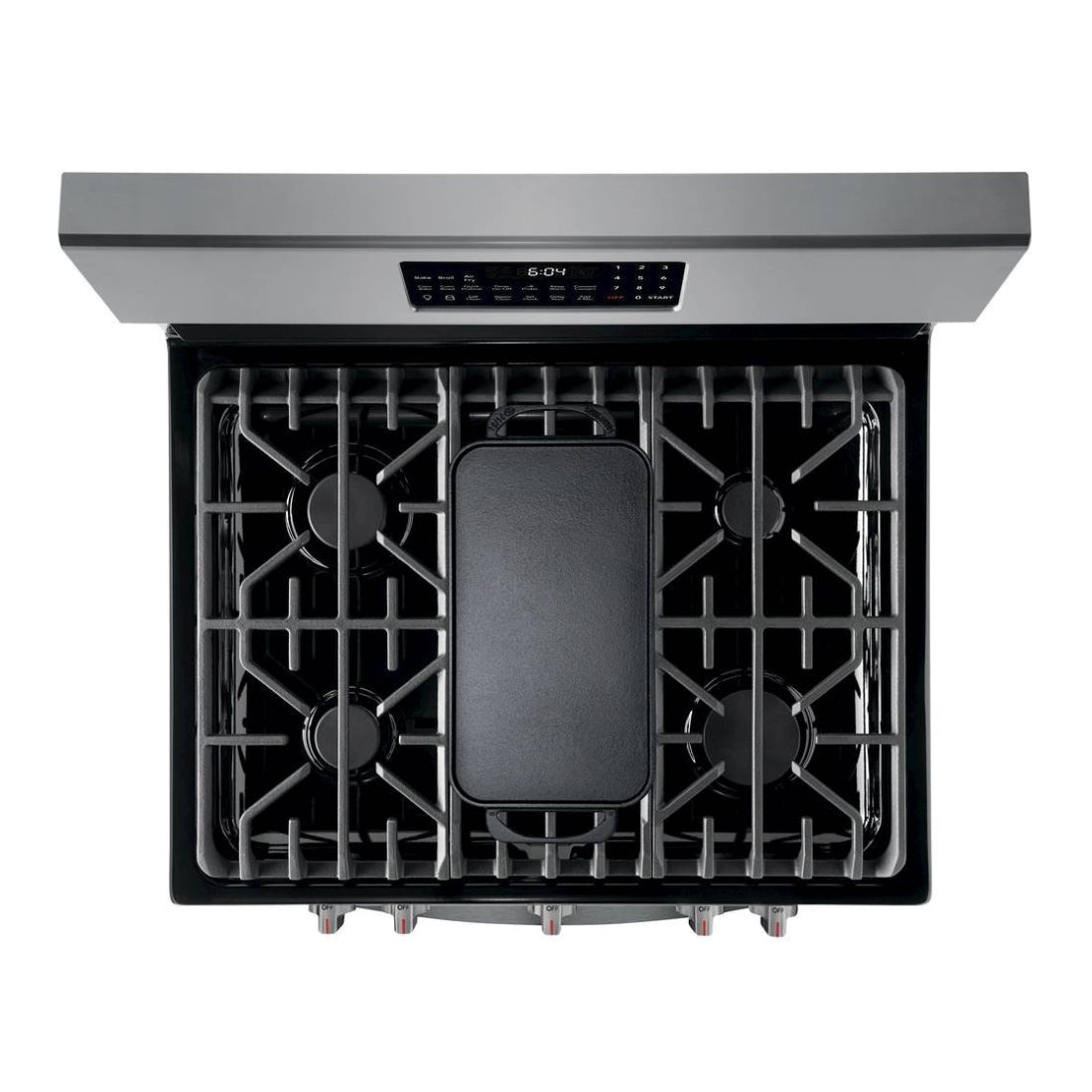 Cocina a gas independiente Frigidaire Gallery GCRG3060AD de 5,0 pies cúbicos con Air Fry - Acero inoxidable negro