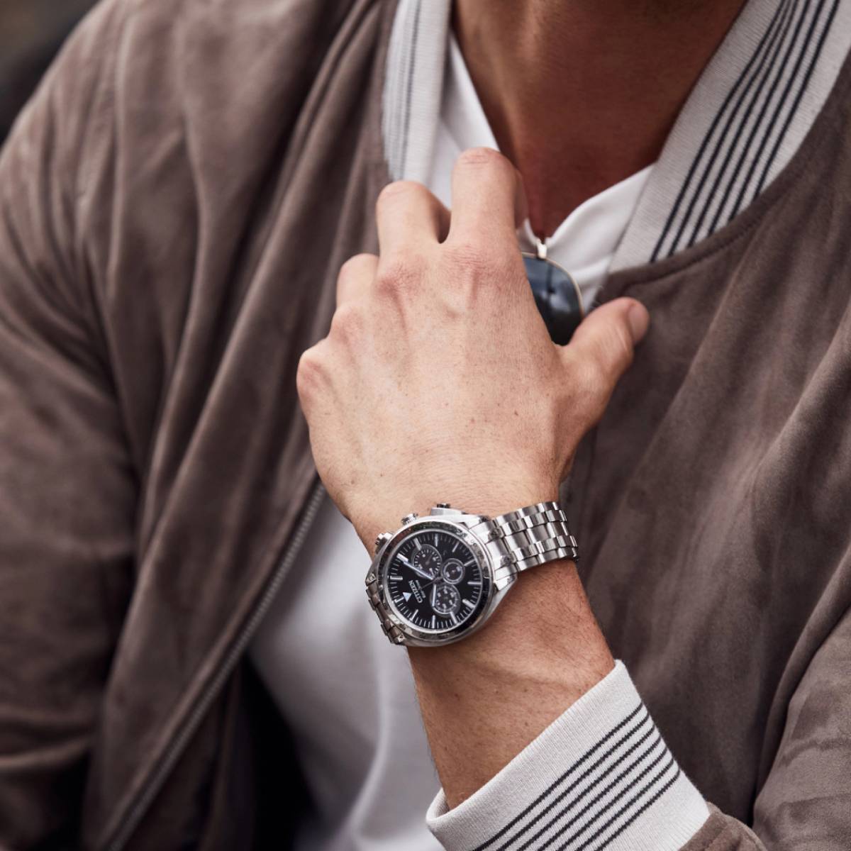 Citizen Carson Men's 43mm Eco-Drive Stainless Steel Bracelet Watch - Black Dial