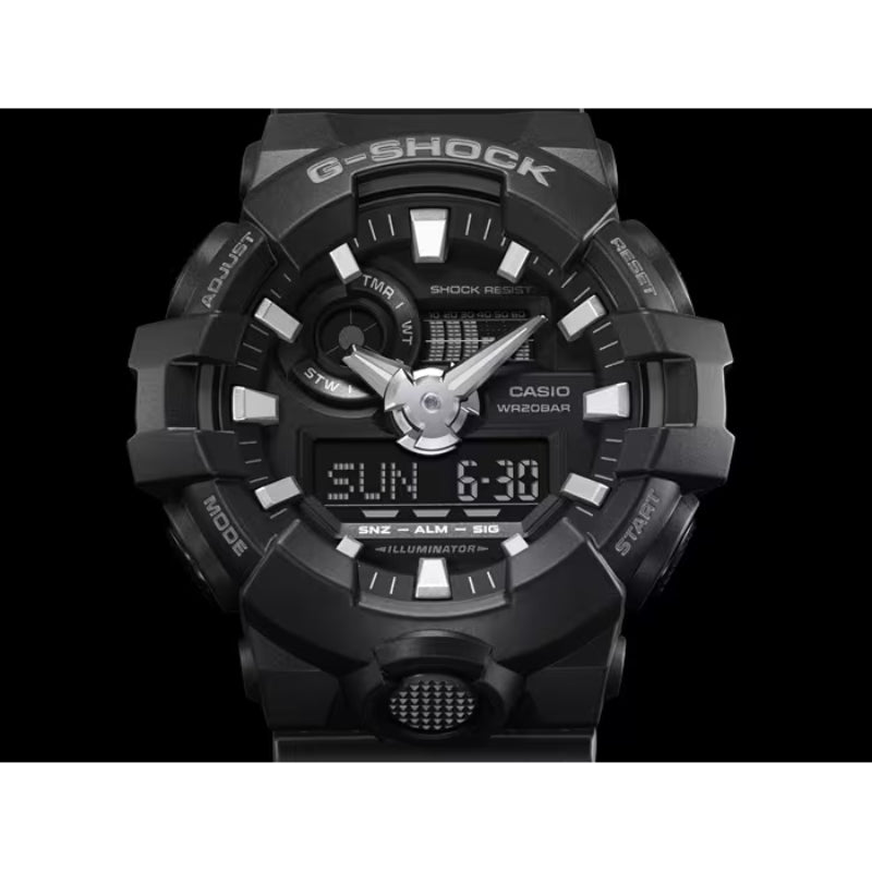 Reloj analógico digital Casio G-Shock de 53 mm para hombre, color negro