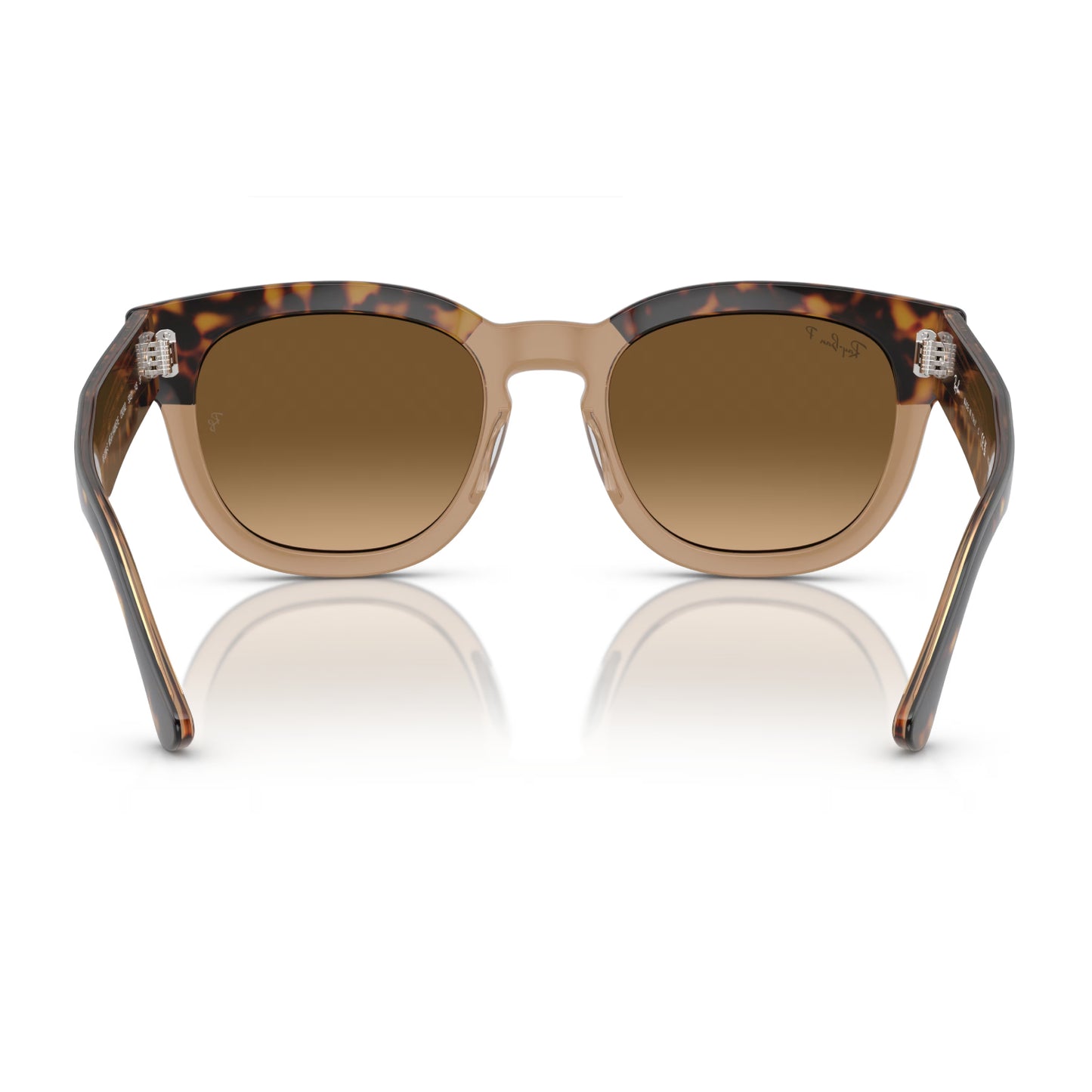 Ray-Ban Mega Hawkeye Unisex RB0298S Square Gradient Sunglasses - Polished Havana on Transparent Brown/Brown