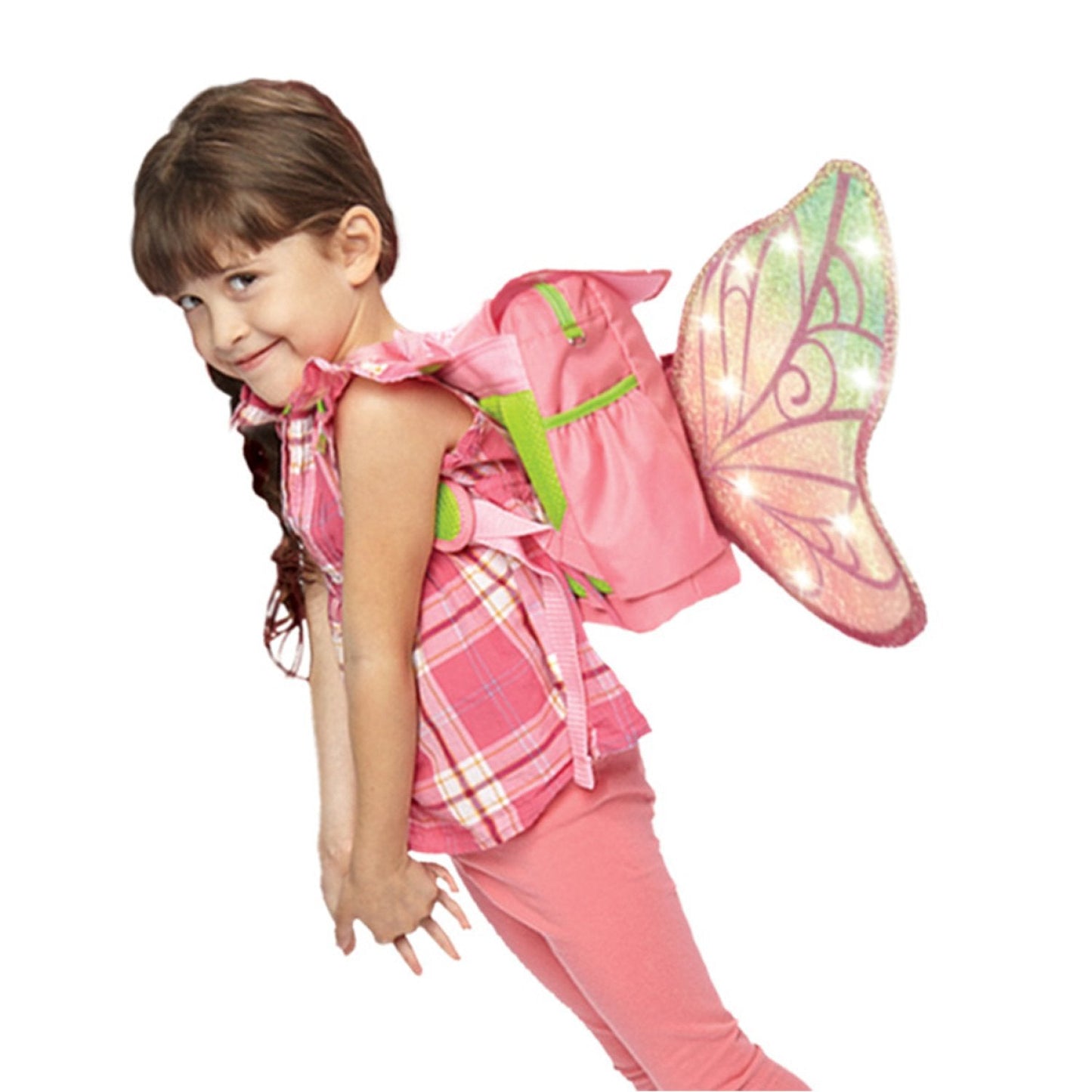 Bixbee 12" LED Fairy Flyer Small Backpack in Polyester - Pink