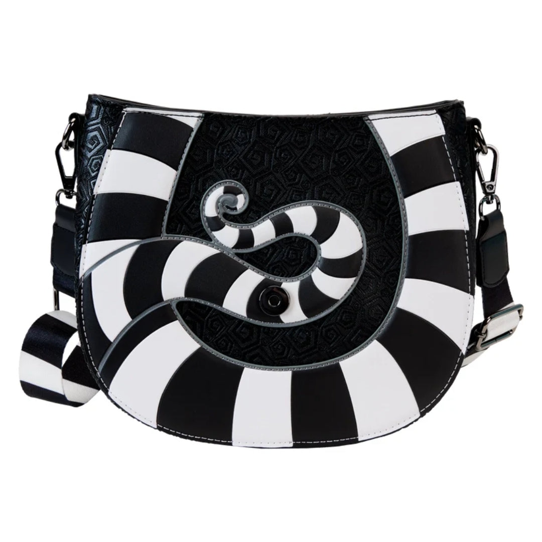 Bolso bandolera con diseño de gusanos de arena Beetlejuice de Loungefly