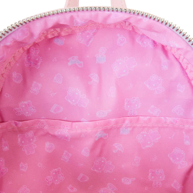 Mochila pequeña transparente y bonita para cosplay de Hello Kitty del 50.° aniversario de Sanrio