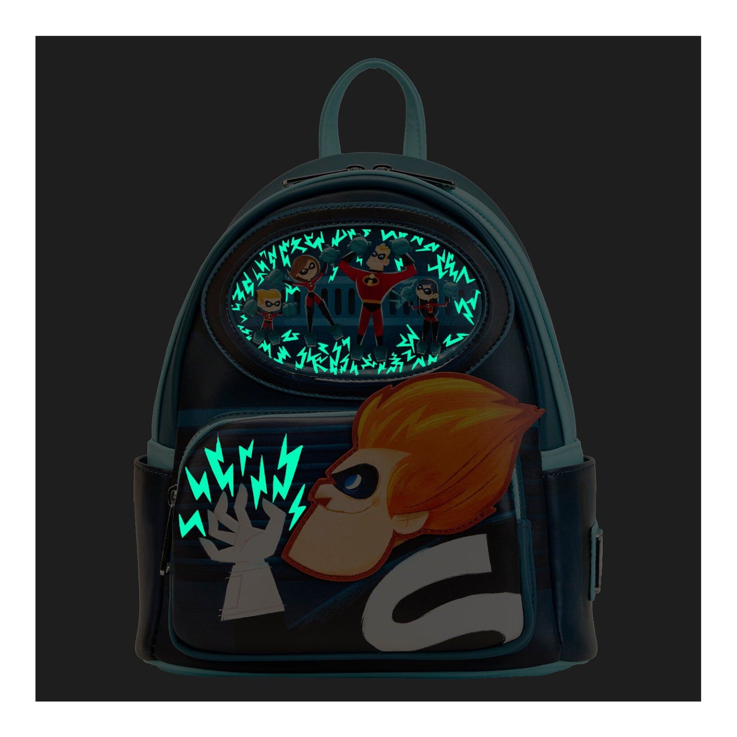 Loungefly Pixar The Incredibles Syndrome Glow Mini Backpack in Polyurethane - Multicolor