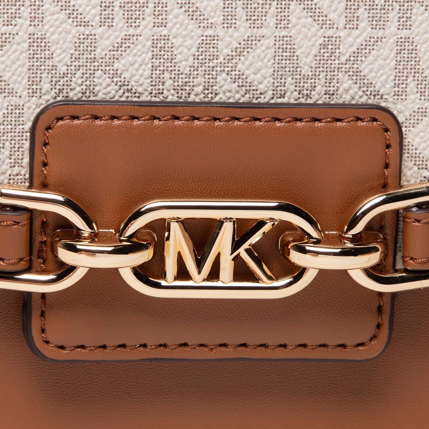 Michael Kors Heather Large Shoulder Bag - Vanilla/Acorn