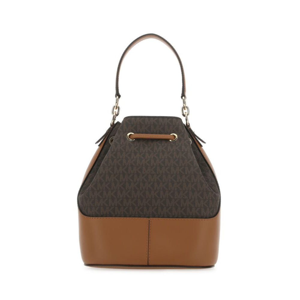 Michael Kors Devon Medium Logo Bucket Bag - Brown/Acorn