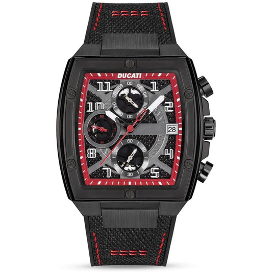 DUCATI Chronograph Watch 42mm Watch - Black/Red