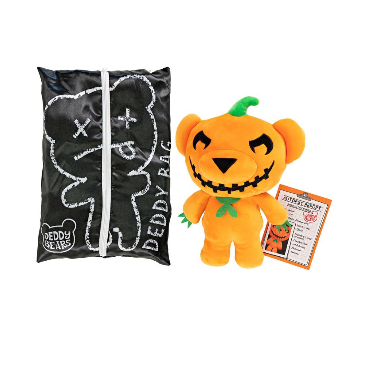 Deddy Bears 12" Plush Toy in Zippered Body Bag -Assortment