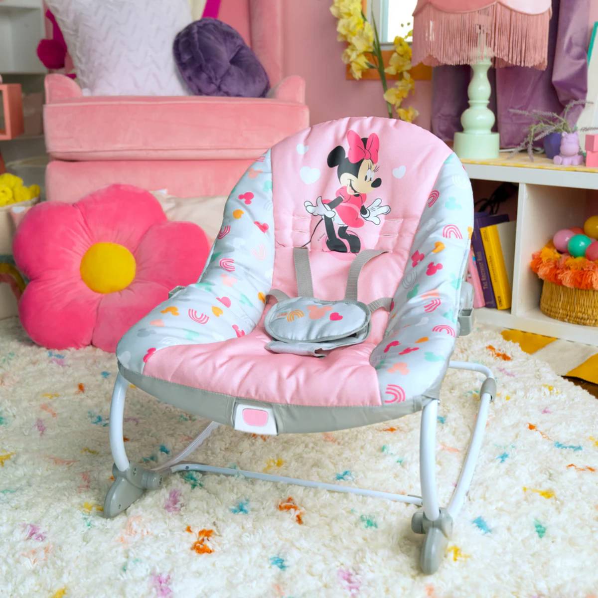 Bright Starts Disney Baby Minnie Mouse Toddler Rocker - Pink/White