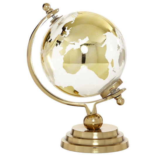 Aluminum Glass Globe Gold