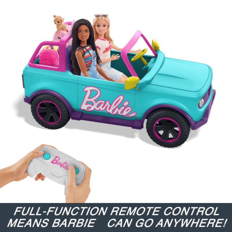 Hot Wheels Barbie RC Suv & Toy Truck with Sticker