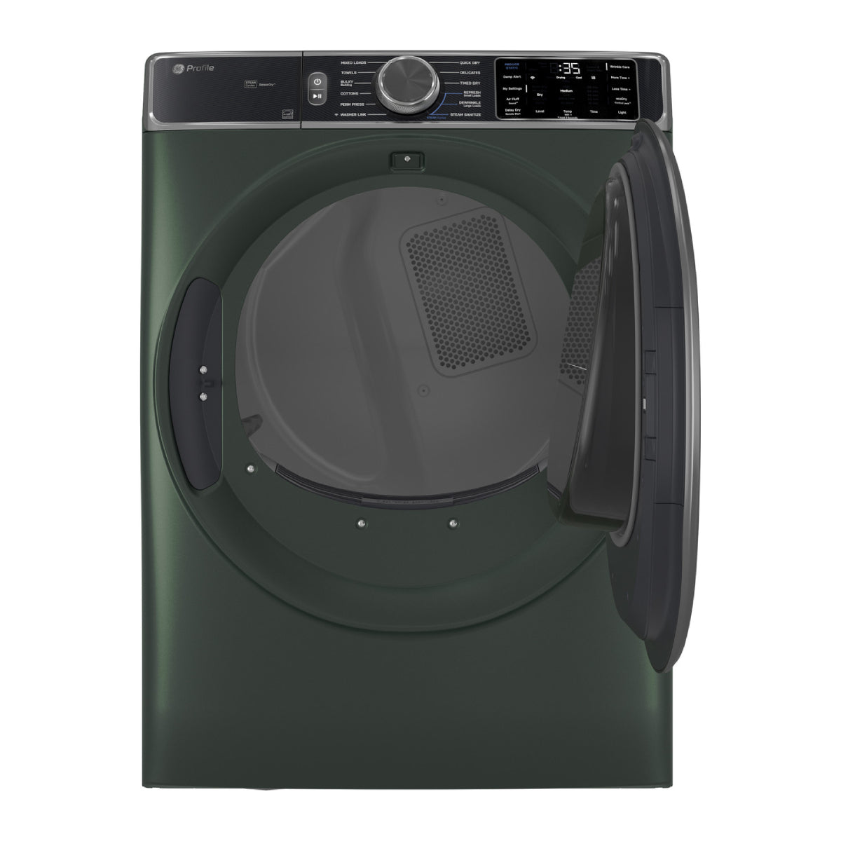 GE Profile PFD95GSPWGN 7.8 cu. ft. Front Load Gas Dryer with Steam and Sanitize Cycle - Jade Green