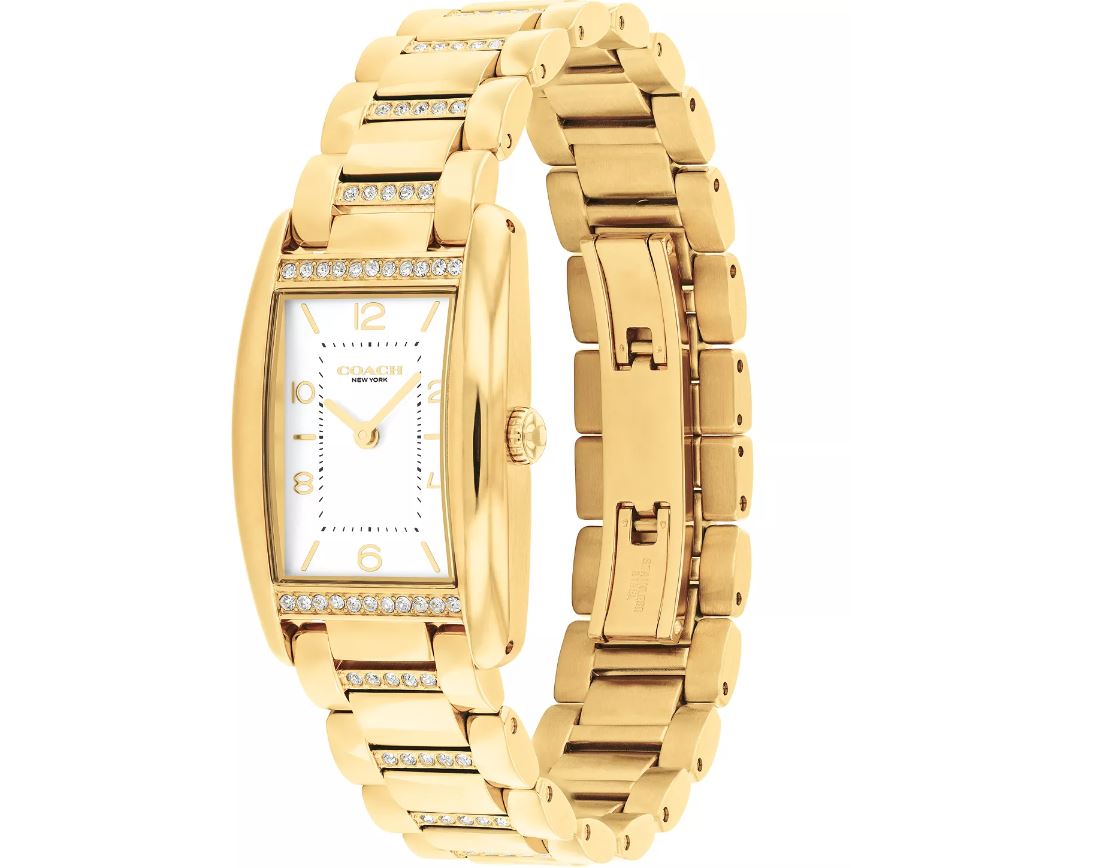 COACH Women's Reese Gold-Tone Stainless Steel Crystal Watch 24mm