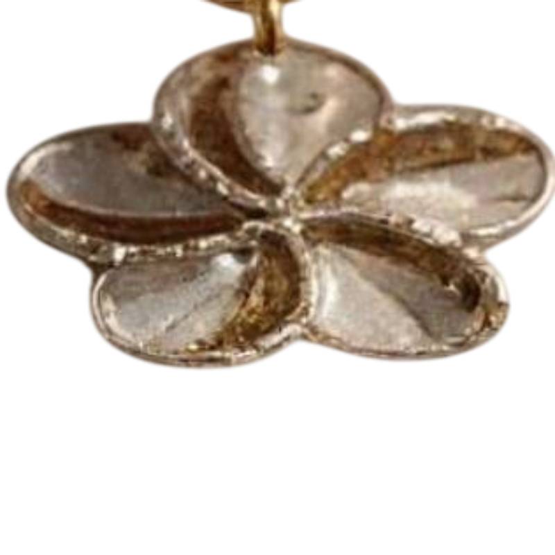 14K Tri-Color Gold Hawai Flower Pendant