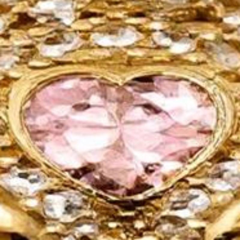 14K Yellow Gold Cubic Zirconia Small Bear Pendant