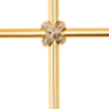Cubic Zirconia Cross Pendant in 14K Yellow Gold