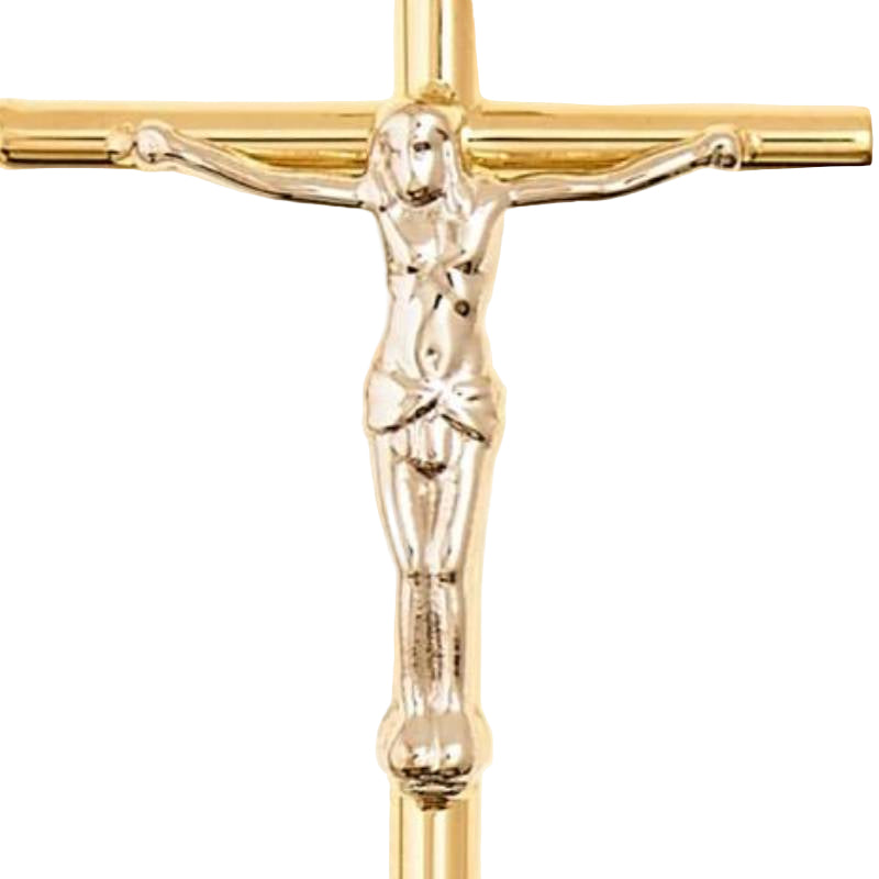 14K Two-Tone Gold Crucifix Pendant