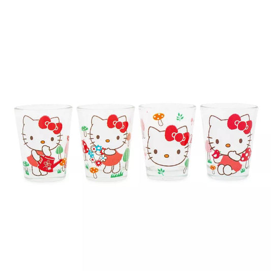 Sanrio Hello Kitty Mushrooms 2 oz  Mini Shot Glasses (Set of 4) - Multicolor