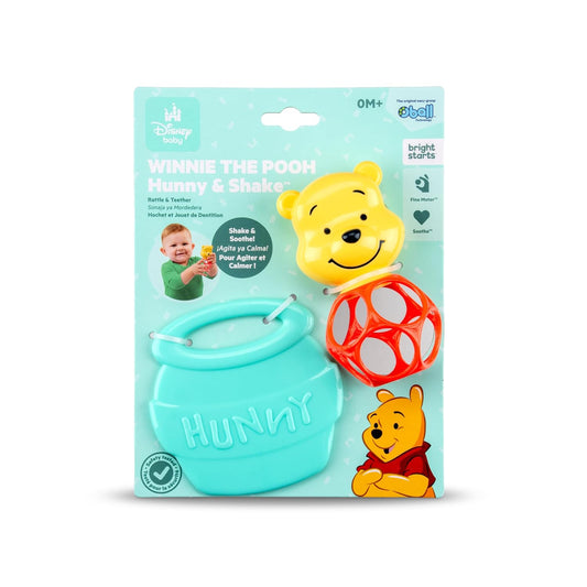 Bright Starts Disney Baby Winnie The Pooh Hunny & Shake Rattle and Teether Stroller Toy