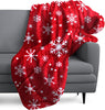 Christmas Throw Blanket - Snowflake Red