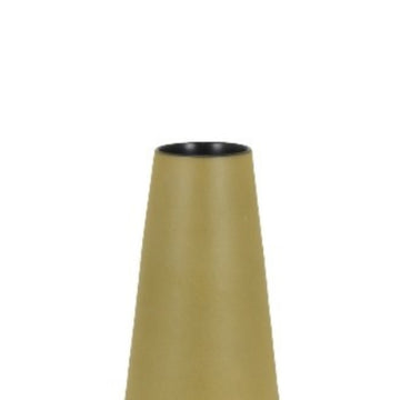 Three Hands 13.5" Geometric Vase - Yellow