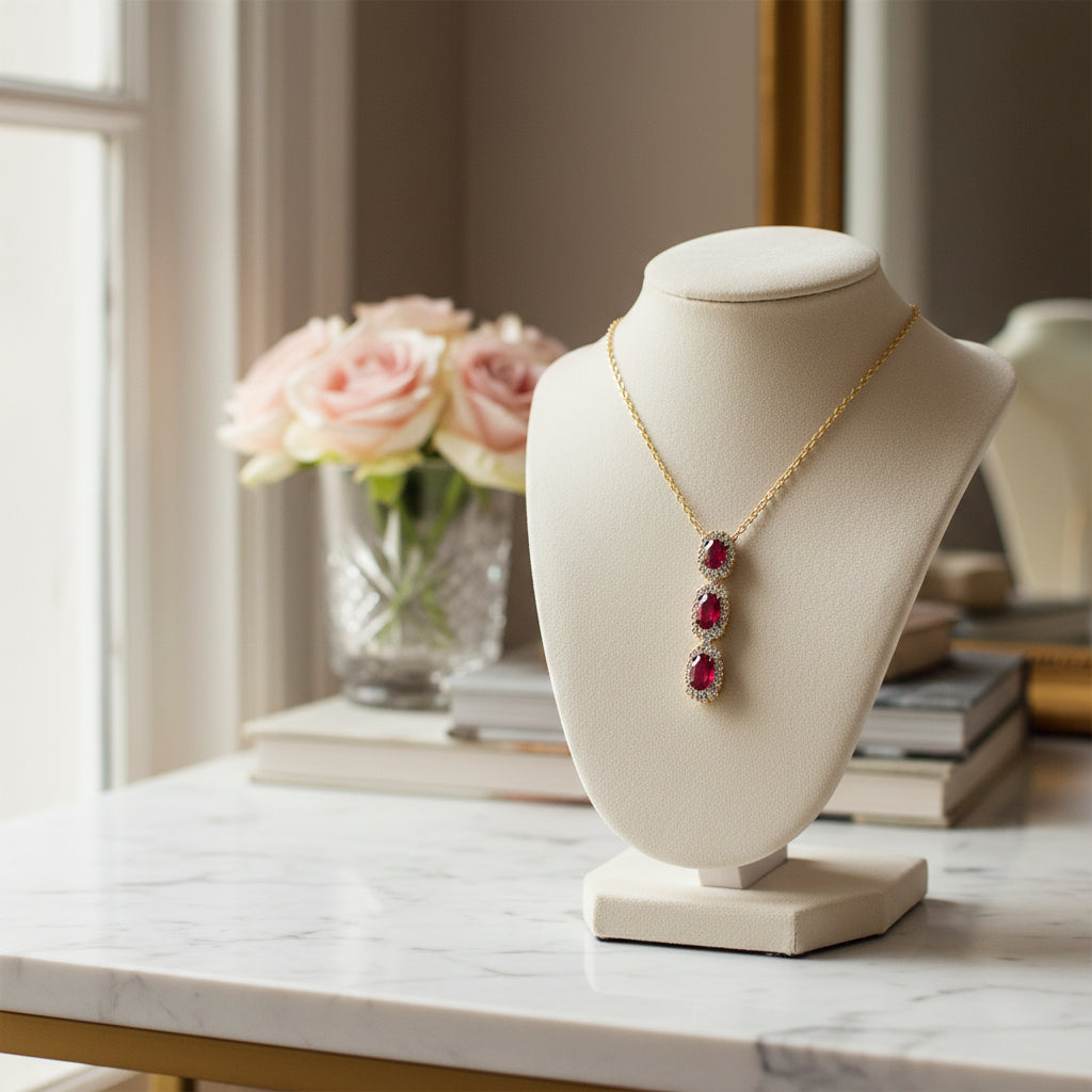 Le Vian 0.75 ct. Passion Ruby and 0.37 ct. Nude Diamonds Pendant Necklace in 14K Honey Gold