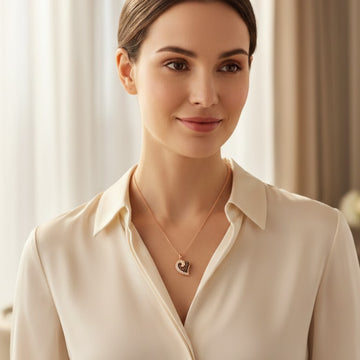 Le Vian Chocolatier 0.2 ct. Chocolate Diamonds and 0.1 ct. Vanilla Diamonds Pendant Necklace in 14K Strawberry Gold