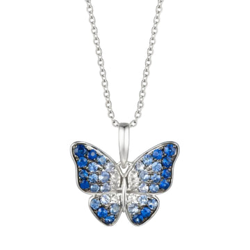 Le Vian Ombre 0.87 ct. Denim Ombre Sapphire and 0.12 ct. Vanilla Sapphire Pendant Necklace in 14K Vanilla Gold