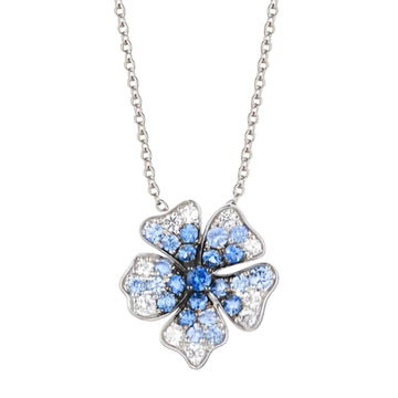 Le Vian Ombre 1 ct. Denim Ombre Sapphire and 0.37 ct. Vanilla Sapphire Pendant Necklace in 14K Vanilla Gold