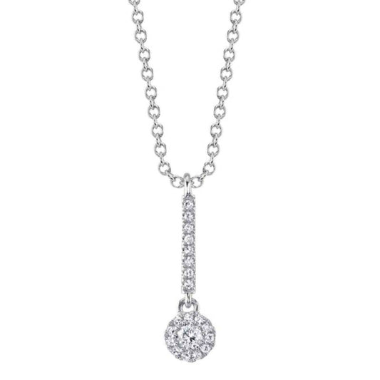 Shy Creation Eden 0.10 ct. Diamond Necklace in 14K White Gold