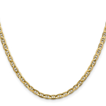 14K Yellow Gold Women's Concave Anchor Chain