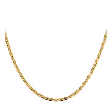 14K Tri-Color Gold Unisex Pavé Valentino Chain