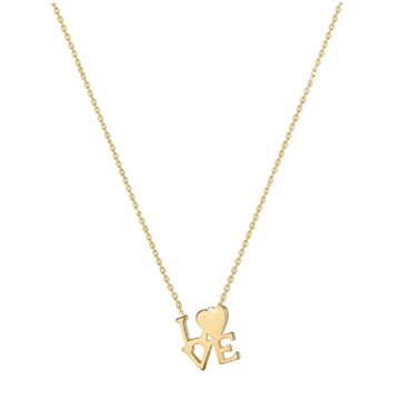 Women's "Love" Necklace in 10K Yellow Gold