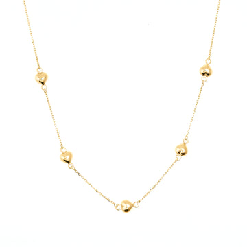 Women's 18" Heart Necklace in 10K Yellow Gold