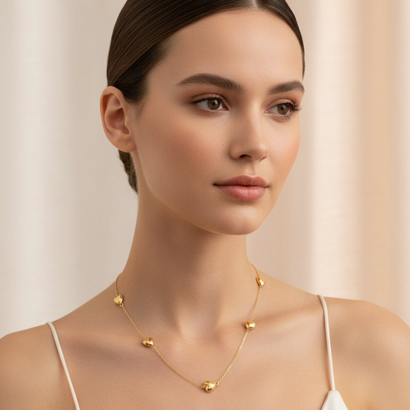 odul Ms.heart necklace スモーキークォーツ ゴールド　新品 Women's 18