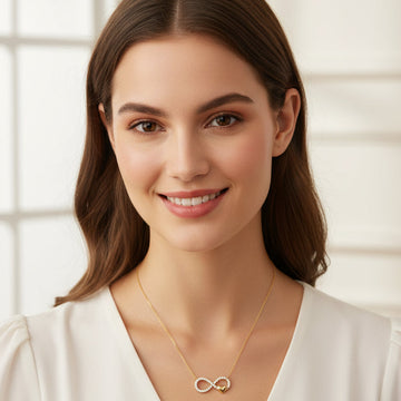 Women's Infinity Pendant Necklace in 10K Yellow Gold