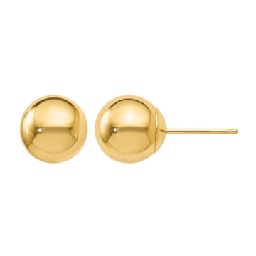 10K Yellow Gold Women's Polished Ball Post Earring