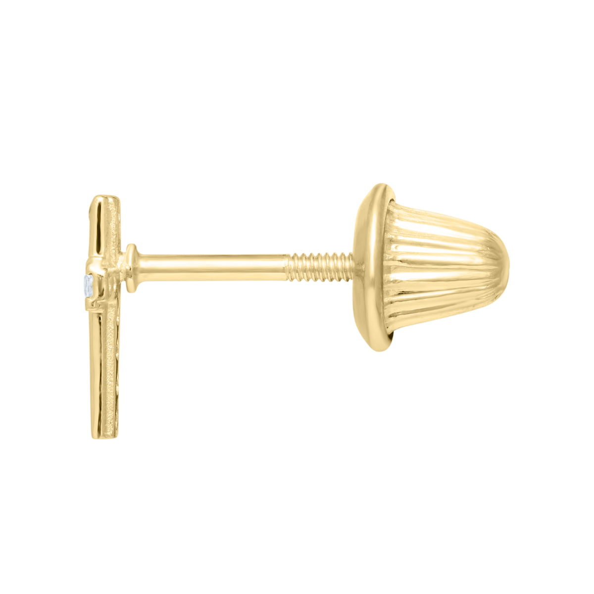 Marathon Topaz Cross Earrings in 14K Yellow Gold