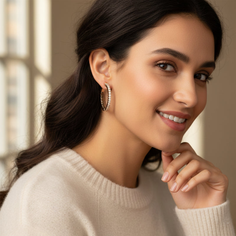 Le Vian 0.33 ct. Chocolate Diamonds and 0.62 ct. Nude Diamonds Earrings in 14K Strawberry Gold