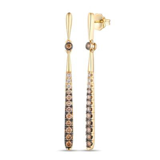 Le Vian Women's 0.62 ct. Chocolate Ombré Earrings in 14K Gold