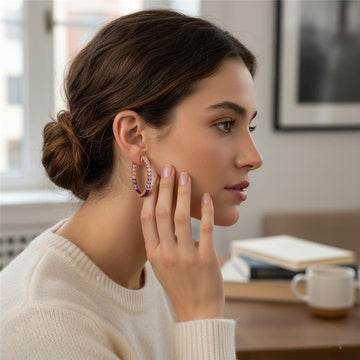 Le Vian Ombre 1.5 ct. Strawberry Ombré Sapphire and 0.37 ct. Vanilla Sapphire Earrings in 14K Strawberry Gold