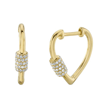 Shy Creation Kate Women's 0.02 ct. Diamond Heart "Love" ID Sparkle Chain Necklace in 14K Yellow Gold