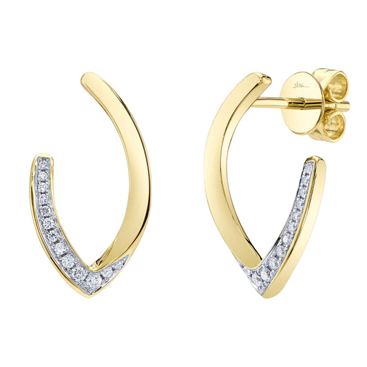 Shy Creation Kate Women's 0.10 ct. Diamond Earrings in 14K Yellow Gold