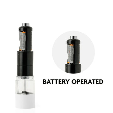 Ovente SPD102BW Electric Salt and Pepper Mill Grinder Set