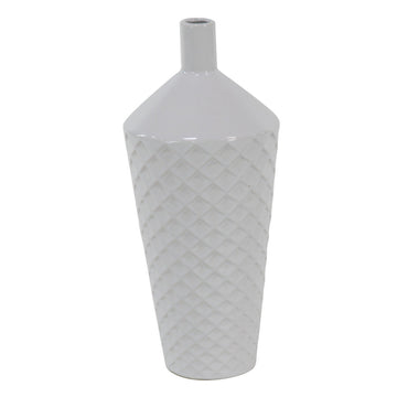 UMA Enterprises Modern Porcelain Decorative Vase (Set of 3) - White